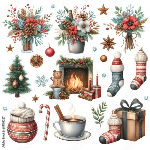 Cozy collection of Christmas and New Year items