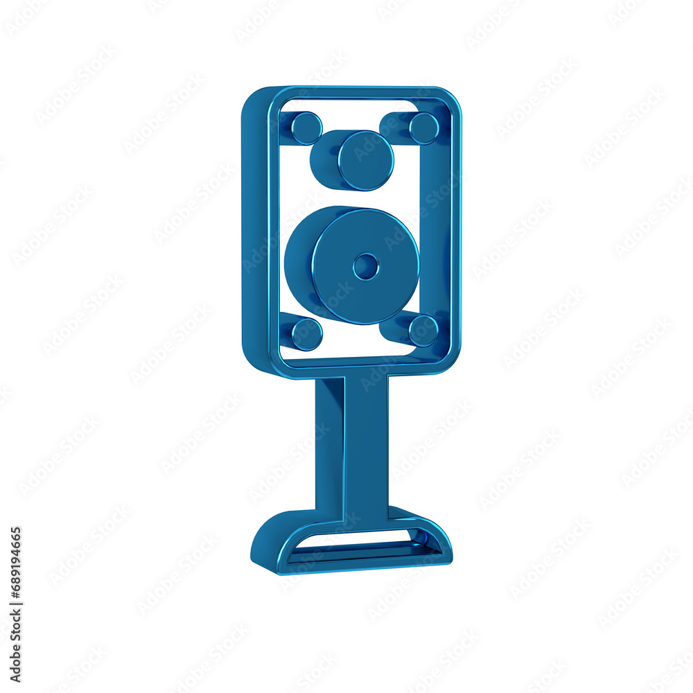 Blue Stereo speaker icon isolated on transparent background. Sound system speakers. Music icon. Musical column speaker bass equipment. Blue Stereo speaker icon isolated on transparent background. Sound system speakers. Music icon. Musical column speaker bass equipment.
