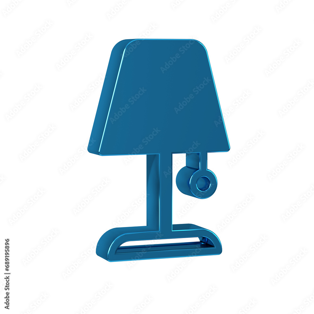 Blue Table lamp icon isolated on transparent background. Night light. Blue Table lamp icon isolated on transparent background. Night light.