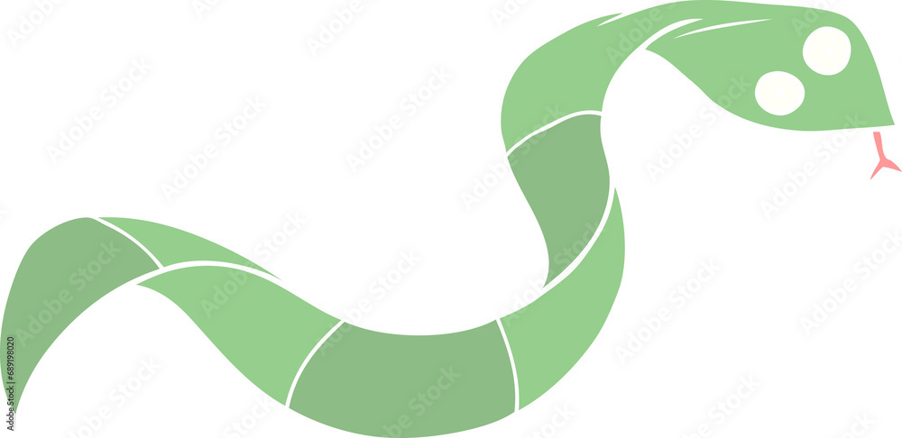 flat color style cartoon snake flat color style cartoon snake