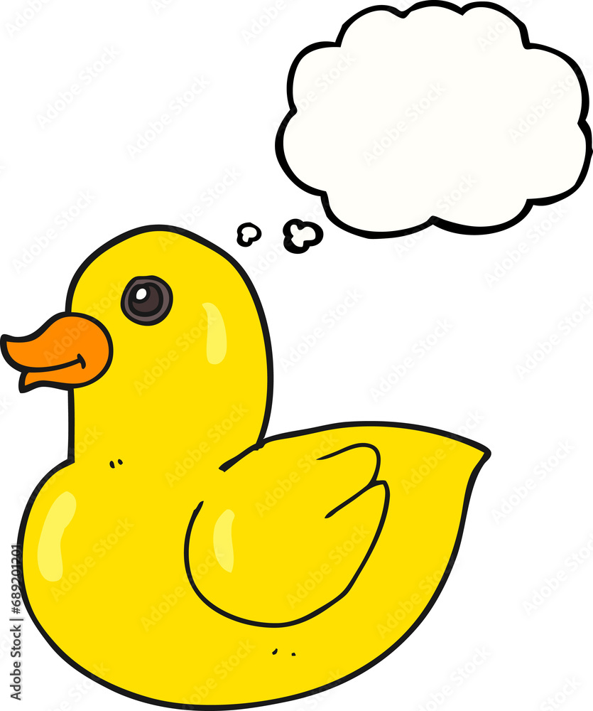 freehand drawn thought bubble cartoon rubber duck freehand drawn thought bubble cartoon rubber duck