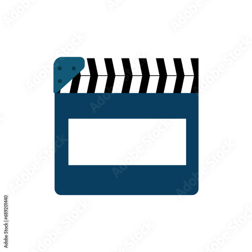 Movie, Clipper, Illustration, Vector, Film, Production, Clip, icon, flat, entertaiment, Television, design, cinema, board, studio, acting, 