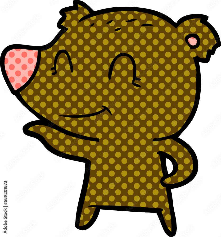 Obraz premium friendly bear cartoon