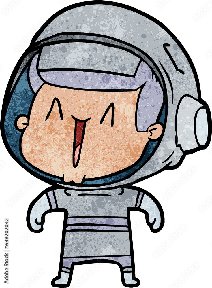 Obraz premium cartoon astronaut man