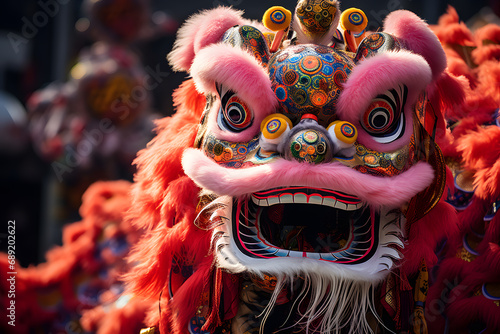 chinese new year with dragon show © katobonsai