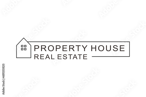Property real estate logo design, Minimalist design property rental agent.