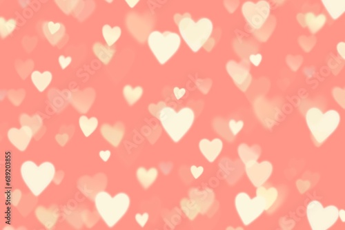 Delicate romantic light background with many hearts