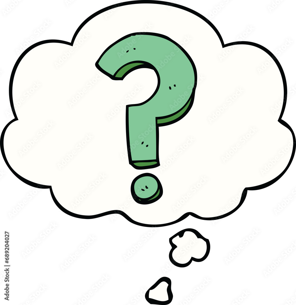 cartoon question mark with thought bubble cartoon question mark with thought bubble