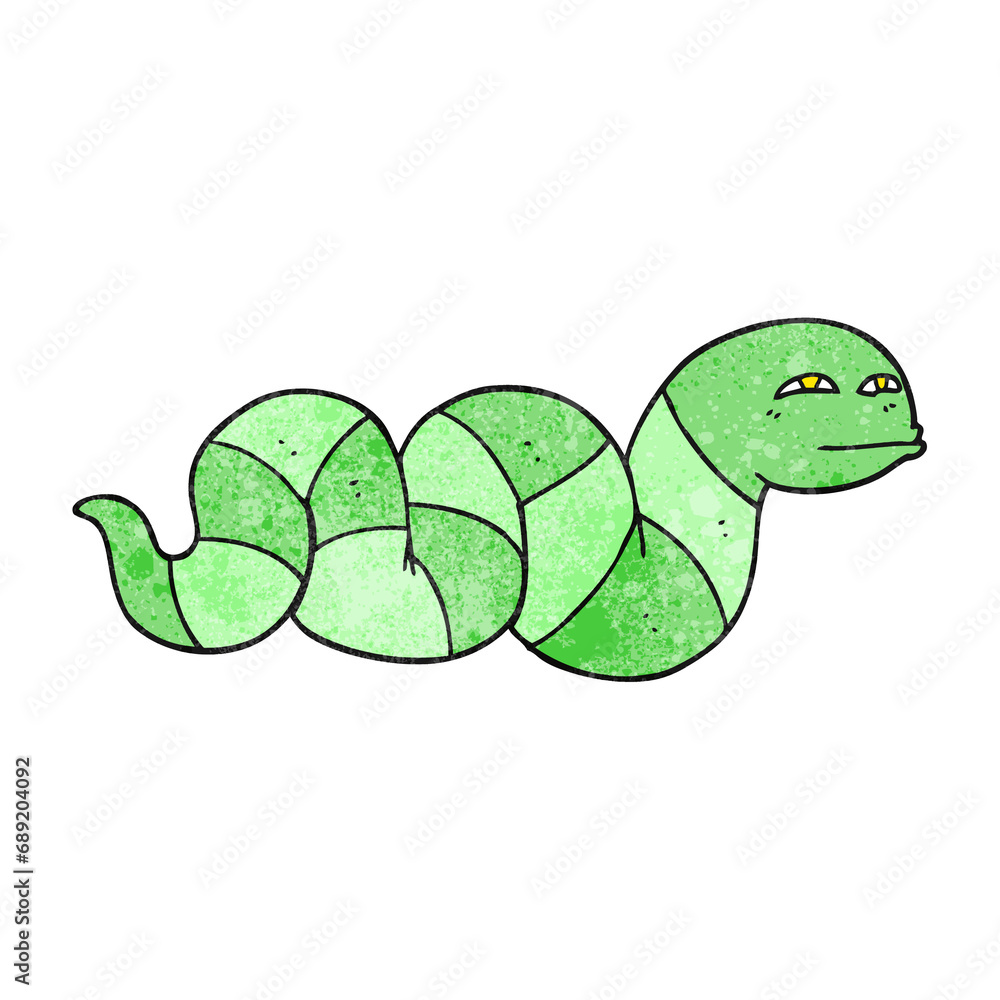 freehand textured cartoon snake freehand textured cartoon snake