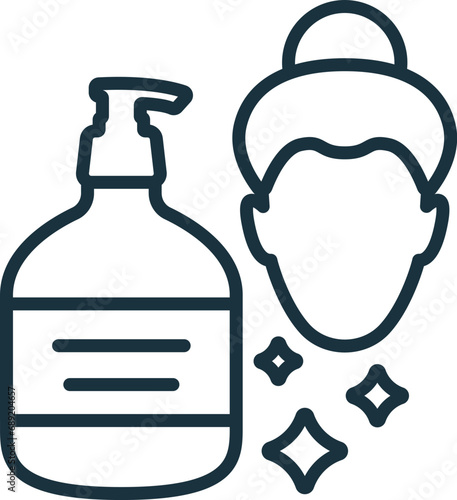 Facial cleanser icon. Monochrome simple sign from beauty and personal care collection. Facial cleanser iron icon for logo, templates, web design and infographics.