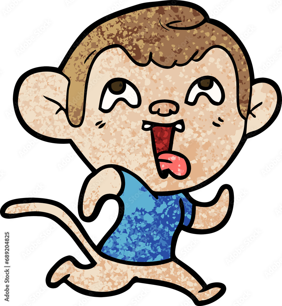 crazy cartoon monkey jogging crazy cartoon monkey jogging