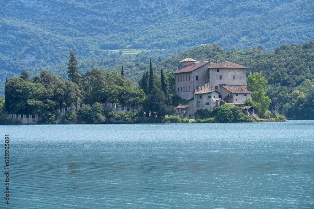 Lago di Toblino mit Blick zum Castel