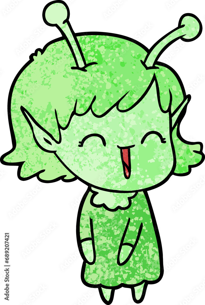 cartoon alien girl laughing cartoon alien girl laughing