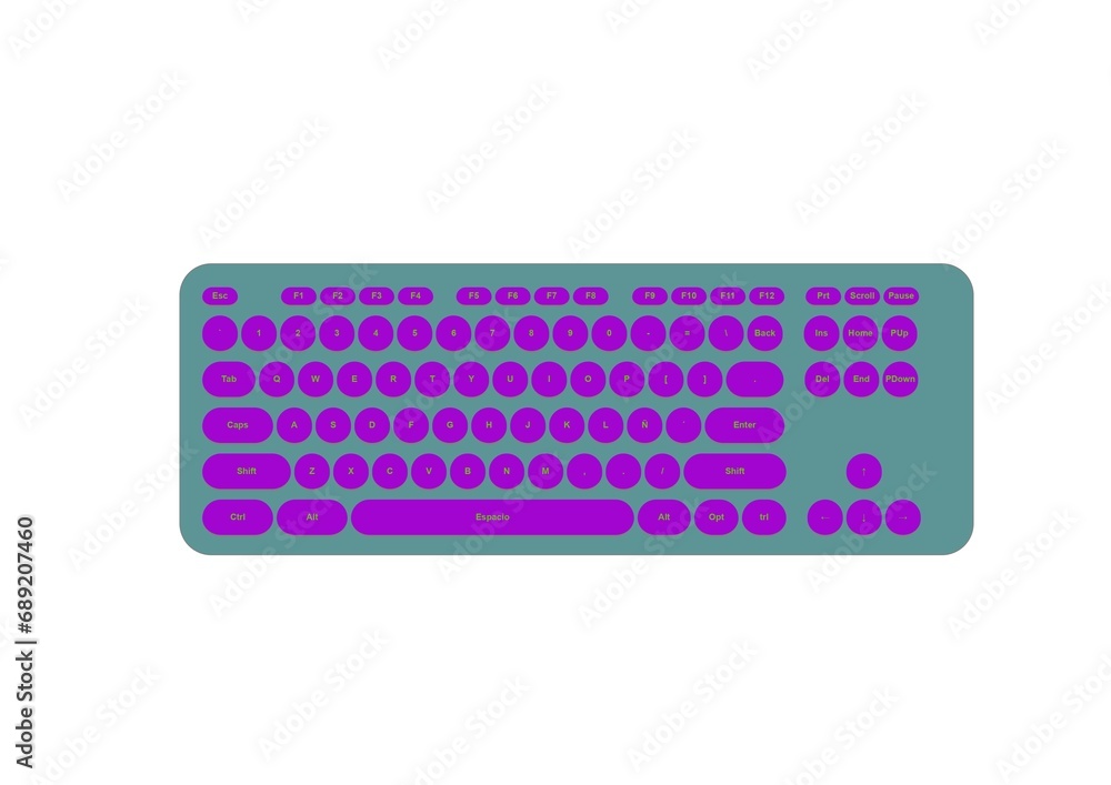 computer keyboard isolated on white computer keyboard isolated on white