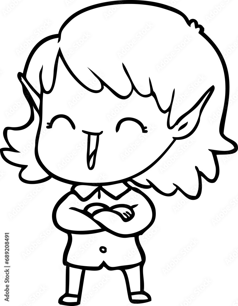 cartoon elf girl cartoon elf girl