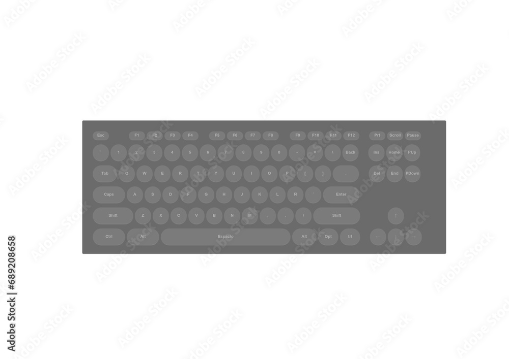 keyboard isolated on white