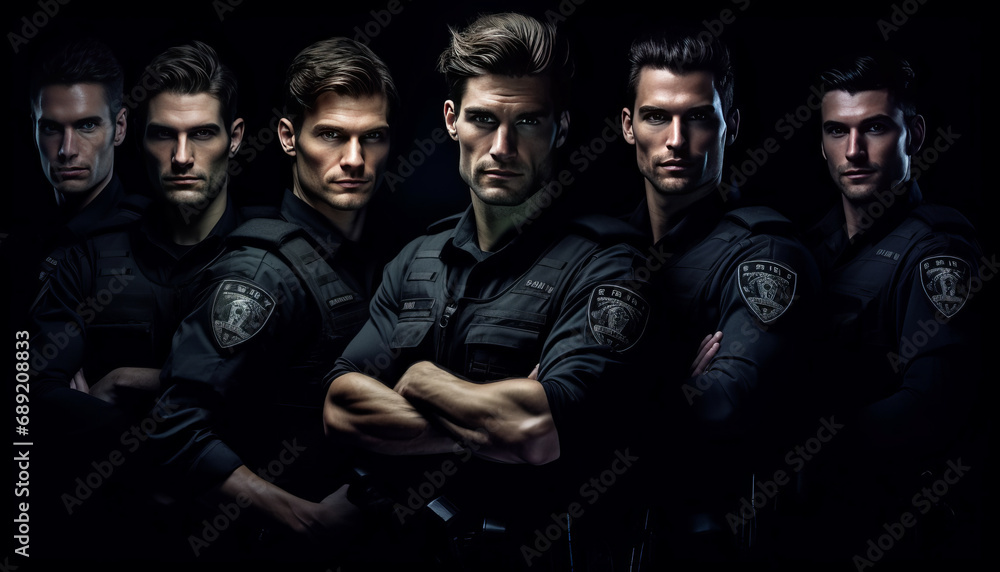 several handsome male manly policemen several handsome male manly policemen