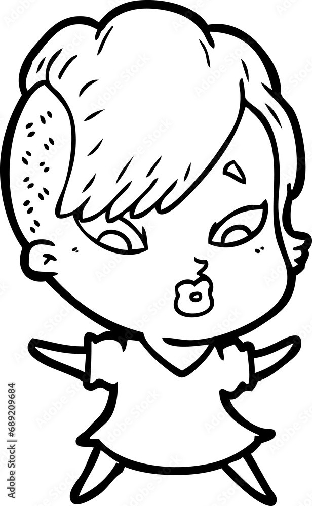 cartoon surprised girl cartoon surprised girl