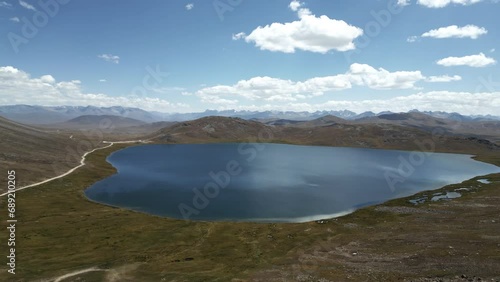 Sheosar Lake is an alpine lake situated at the western end of Deosai National Park, Gilgit-Baltistan, Pakistan. It is located at a height of 4,142 meters.