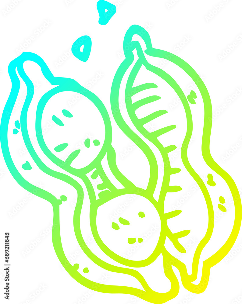 cold gradient line drawing of a cartoon peanuts in shell cold gradient line drawing of a cartoon peanuts in shell