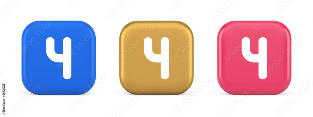 Four number squared button keyboard interface financial calculation service 3d icon Four number squared button keyboard interface financial calculation service 3d icon
