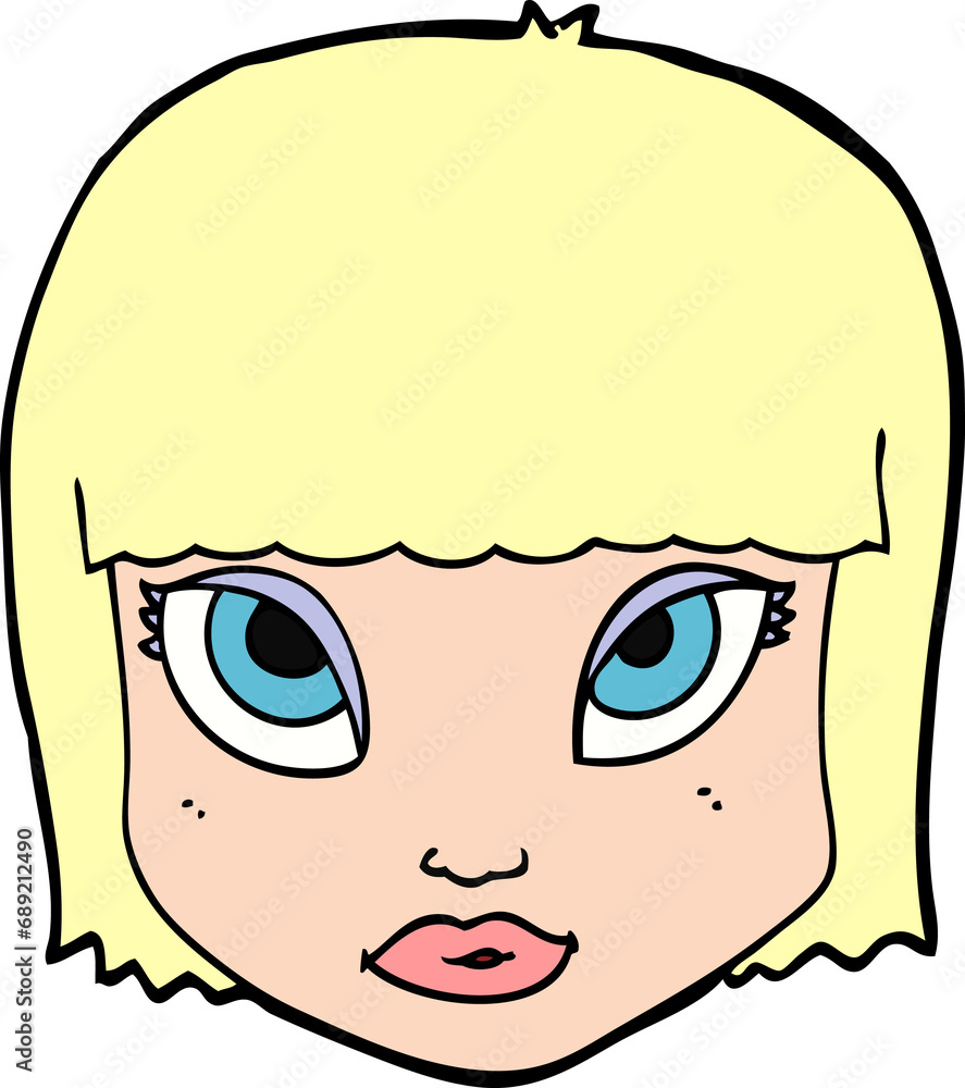 cartoon female face cartoon female face