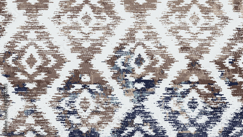 Carpet and Fabric print design with grunge and distressed texture repeat pattern   © mira