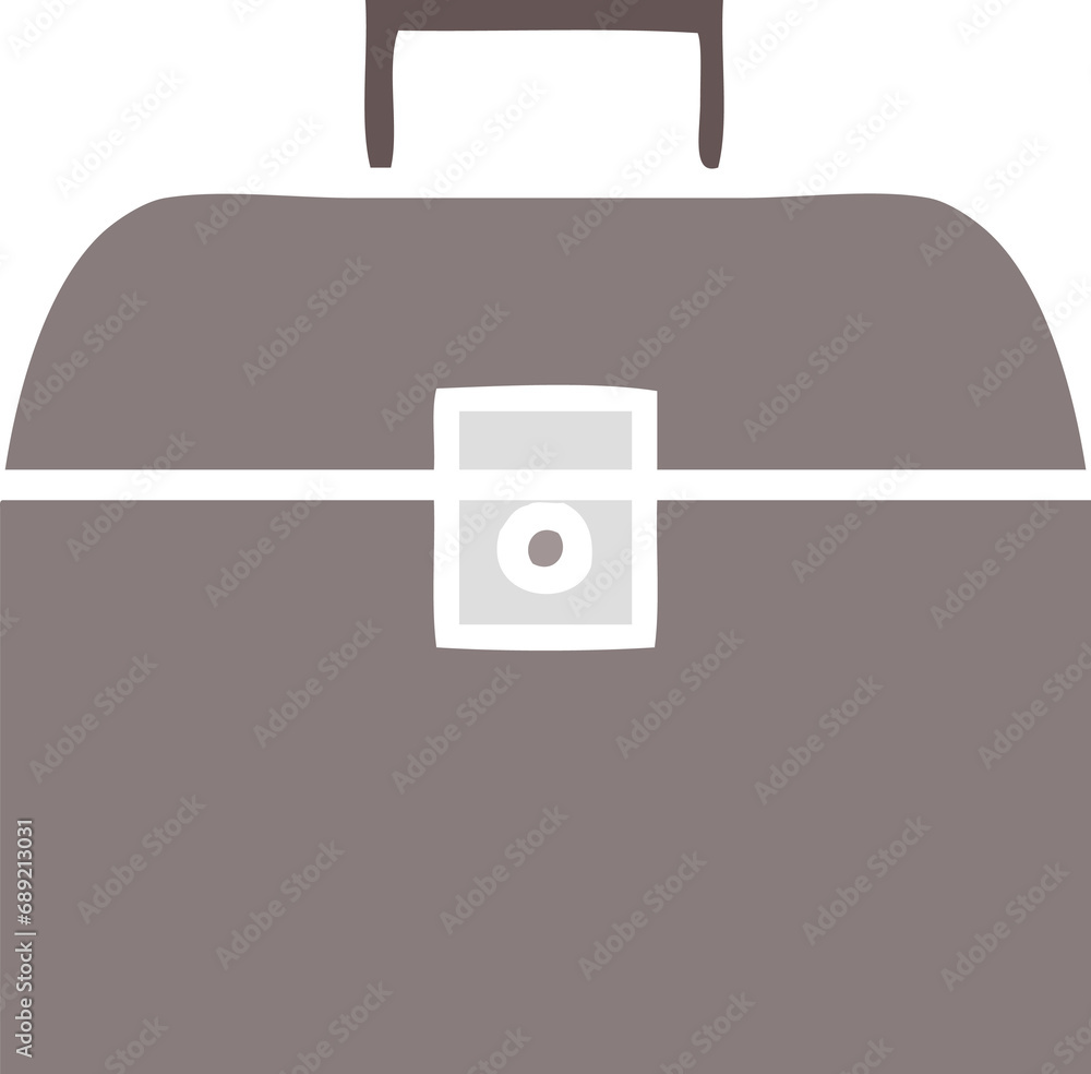 flat color retro cartoon of a metal case flat color retro cartoon of a metal case