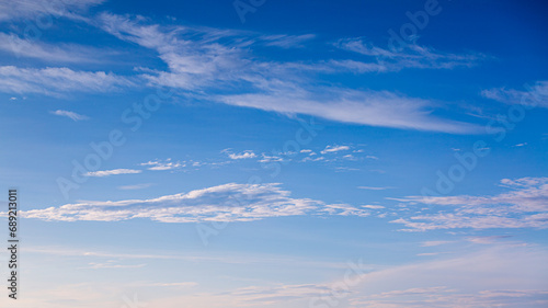 Clouds and sky,blue sky background with tiny clouds © banjongseal324