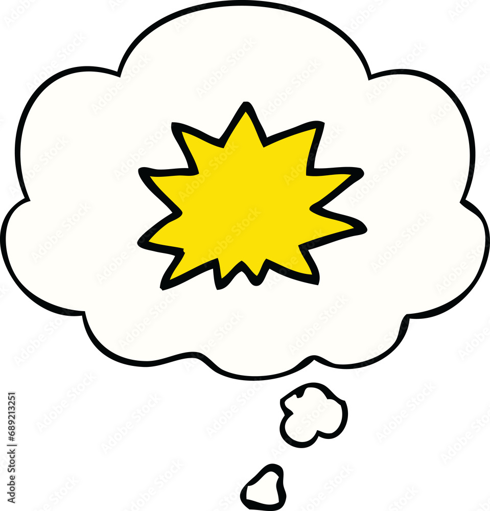 cartoon explosion with thought bubble cartoon explosion with thought bubble