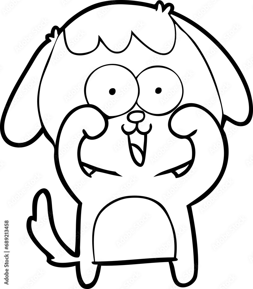 Obraz premium cute cartoon dog