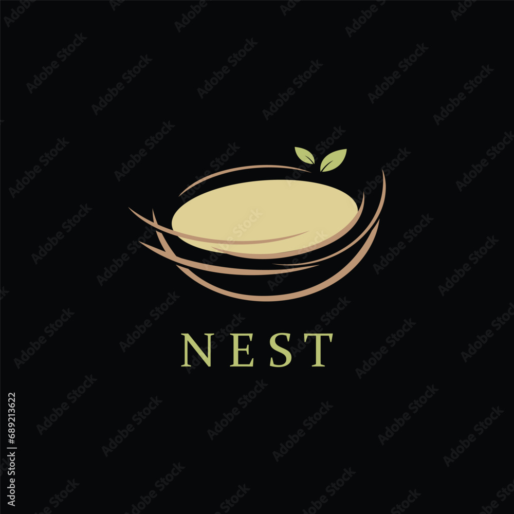 Bird Nest Logo Template Vector Illustration Bird Nest Logo Template Vector Illustration