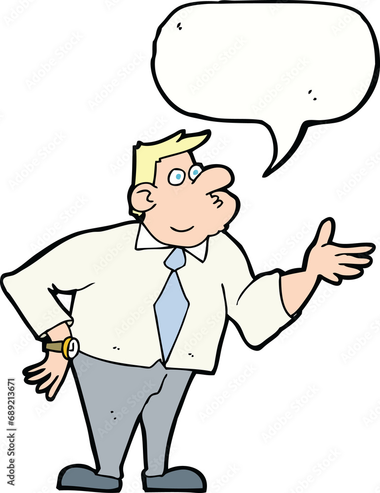 cartoon businessman asking question with speech bubble cartoon businessman asking question with speech bubble