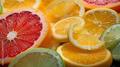 pattern background of citrus fruit slices.