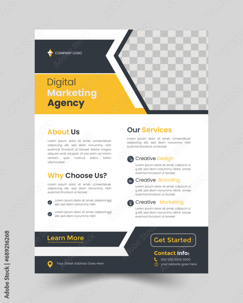 digital marketing flyer design template vector digital marketing flyer design template vector