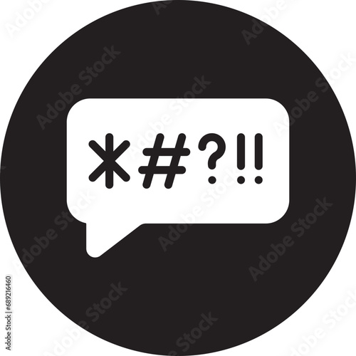 swear glyph icon