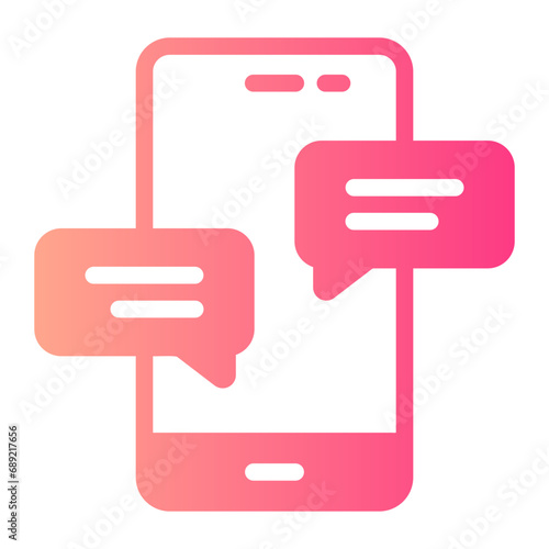 chatting gradient icon