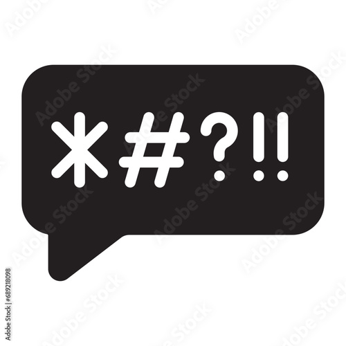 swear glyph icon