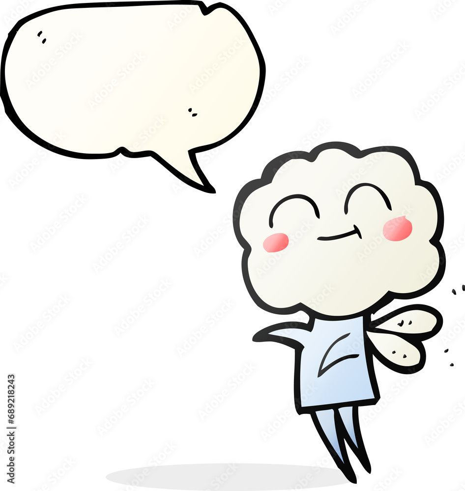 freehand drawn speech bubble cartoon cute cloud head imp freehand drawn speech bubble cartoon cute cloud head imp