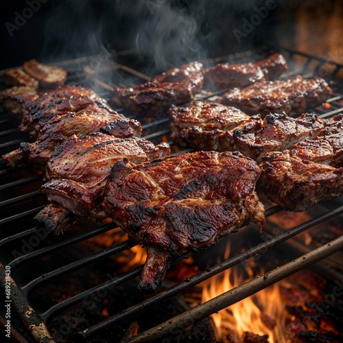 meat on the grill