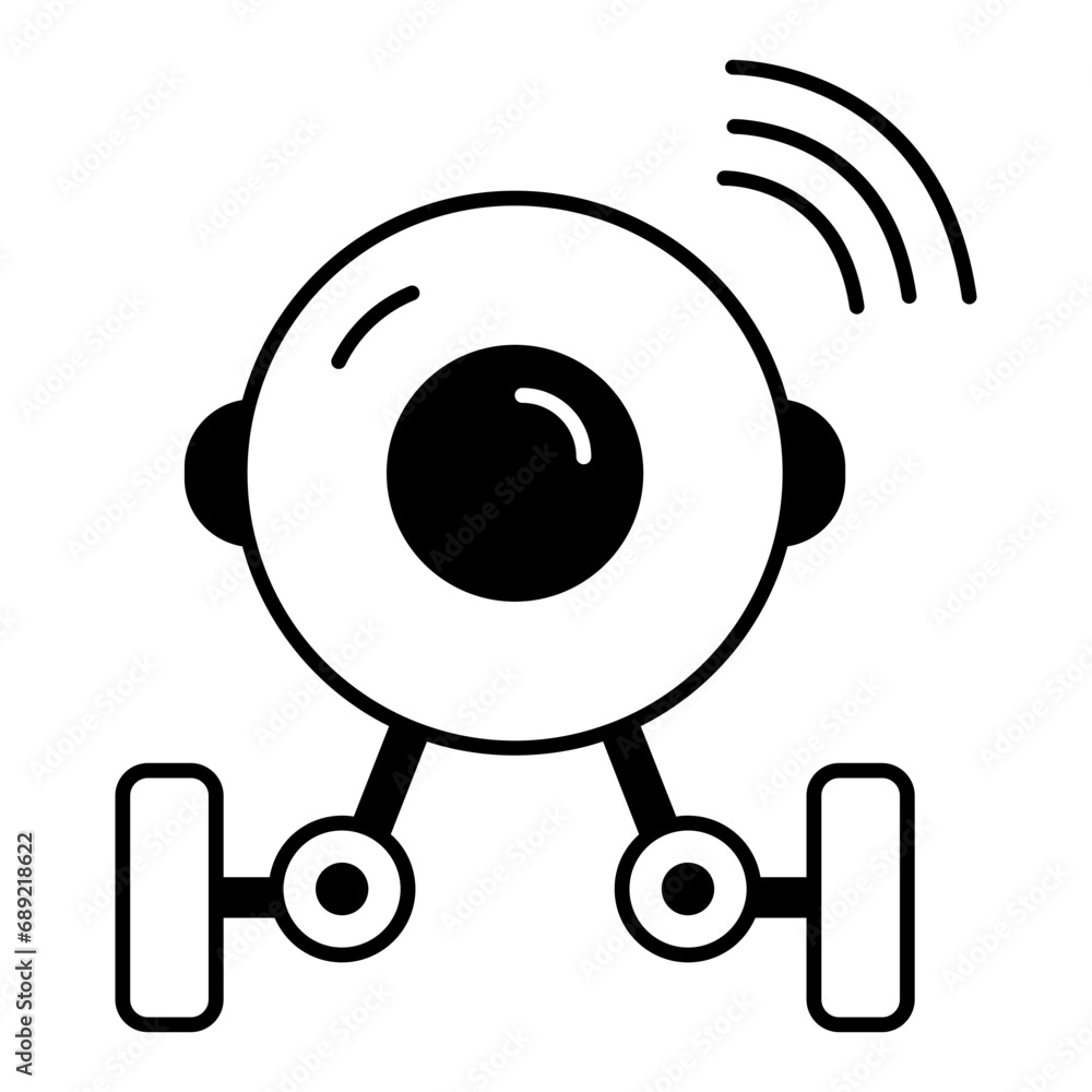 Get this linear icon of camera robot Get this linear icon of camera robot