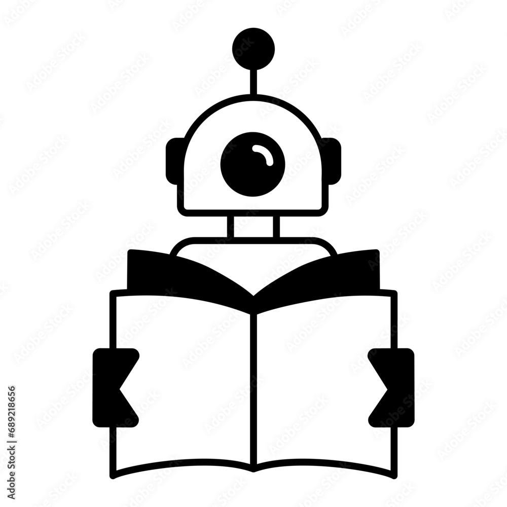 Easy to edit linear icon of a robot Easy to edit linear icon of a robot
