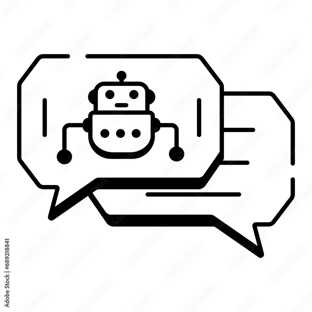 Check out this outline icon of ai chat Check out this outline icon of ai chat