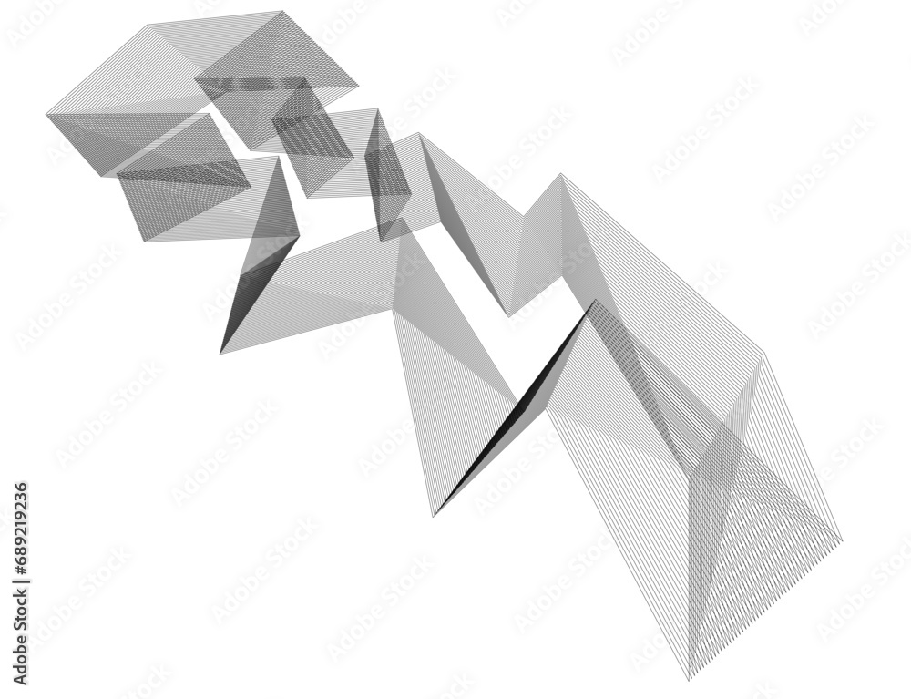 Architecture building 3d. Concept sketch. Architecture building 3d. Concept sketch.