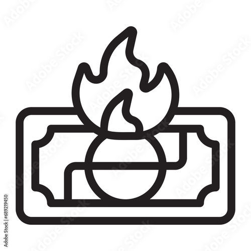 wasteful line icon