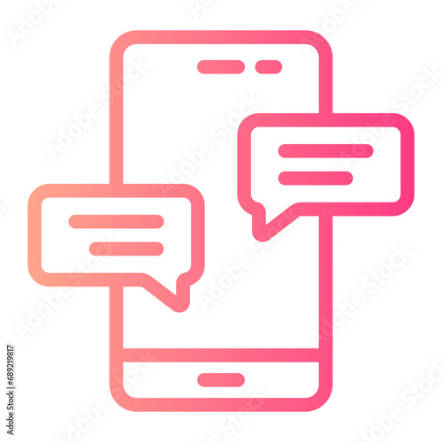 chatting gradient icon