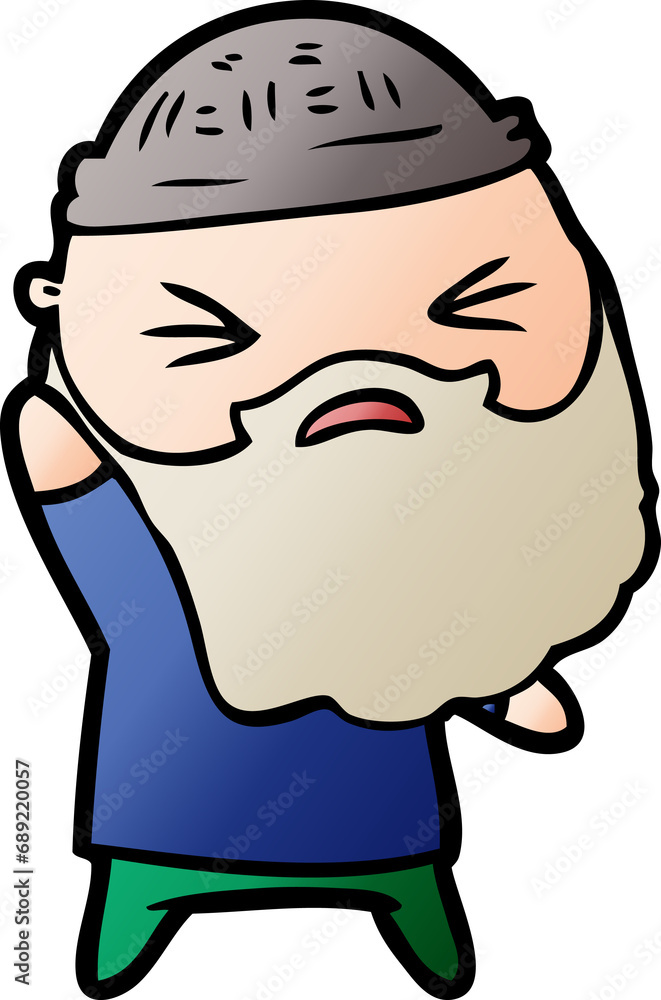 cartoon man with beard