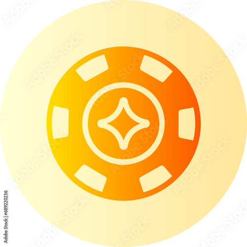 poker chip gradient icon