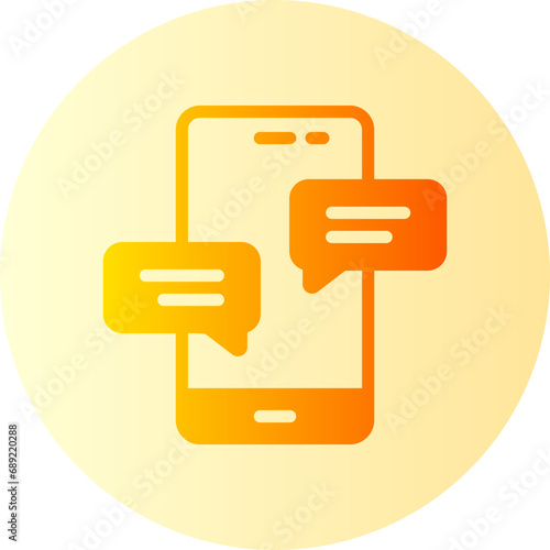 chatting gradient icon