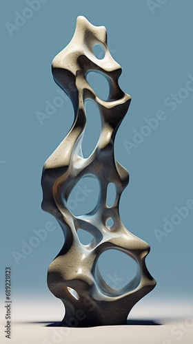 The material of the stone, handicrafts, the shape of the water flow containing liquid created with Generative Ai